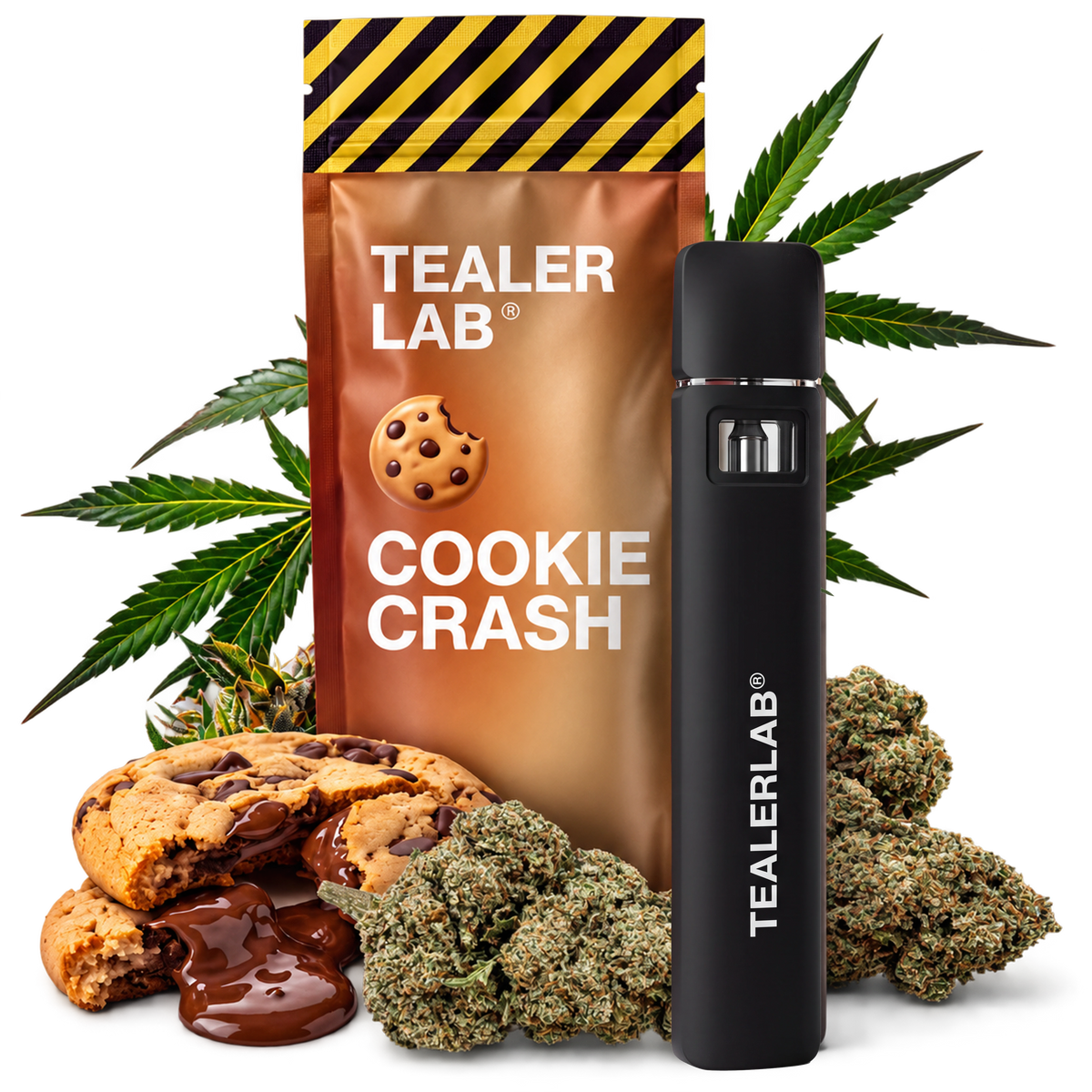 Magic Puff Cookie Crash – boosted cookie-flavour puff 1ml TealerLab